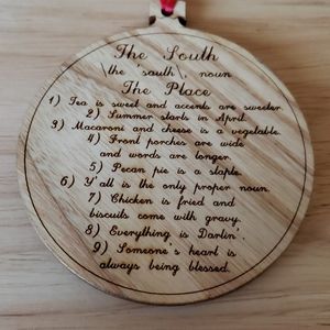 The South wooden ornament